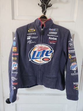 Rusty Wallace Chase Authentics Miller Lite Navy Racing Jacket